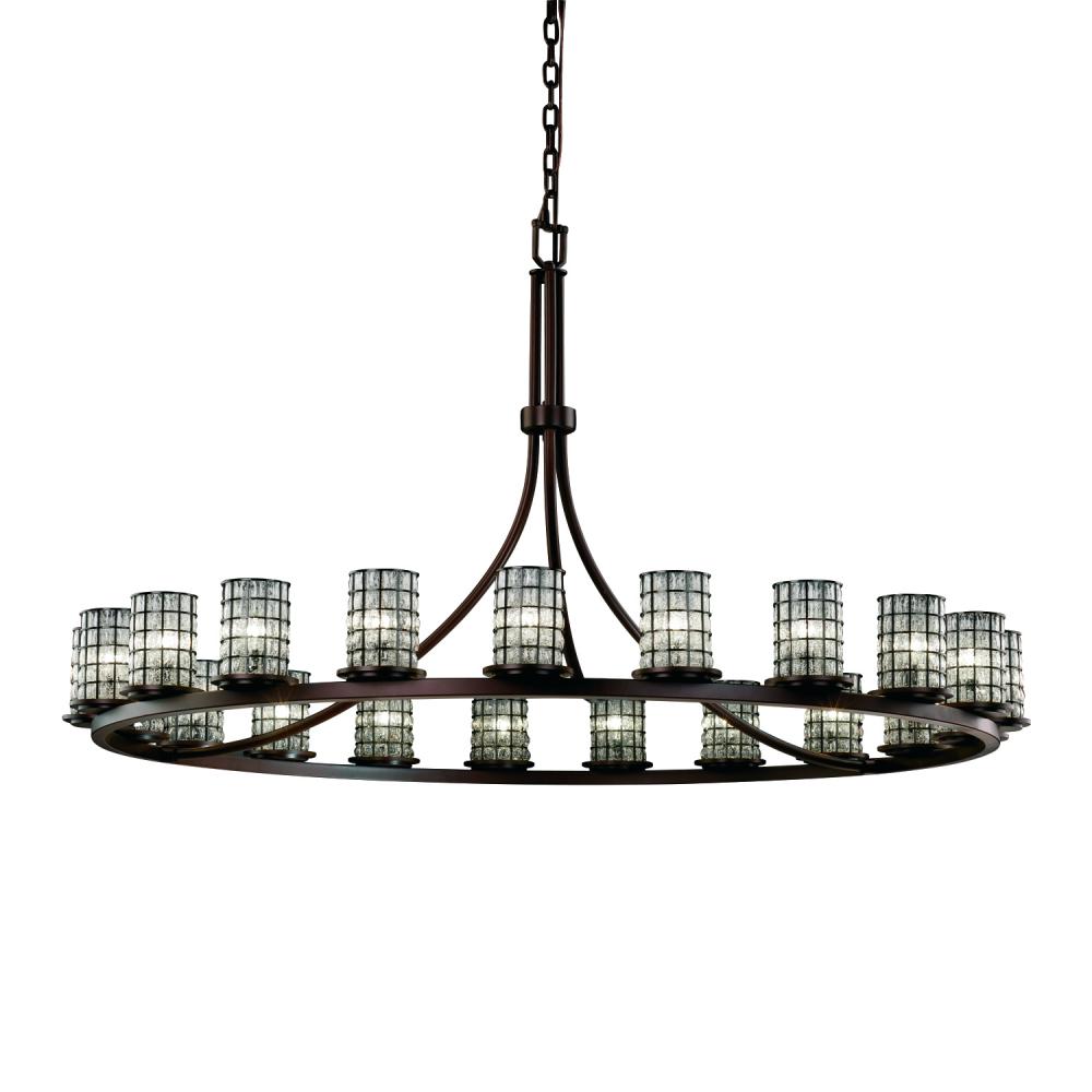 ラディアント Dakota 21-Light 1-Tier Ring Chandelier : 1VY779 : Dark Bronze